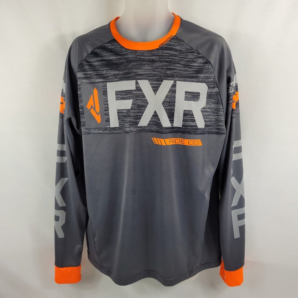 FXR Racing Long Sleeve Shirt Motocross Ride Co. Snowmobile Jersey Mens Large